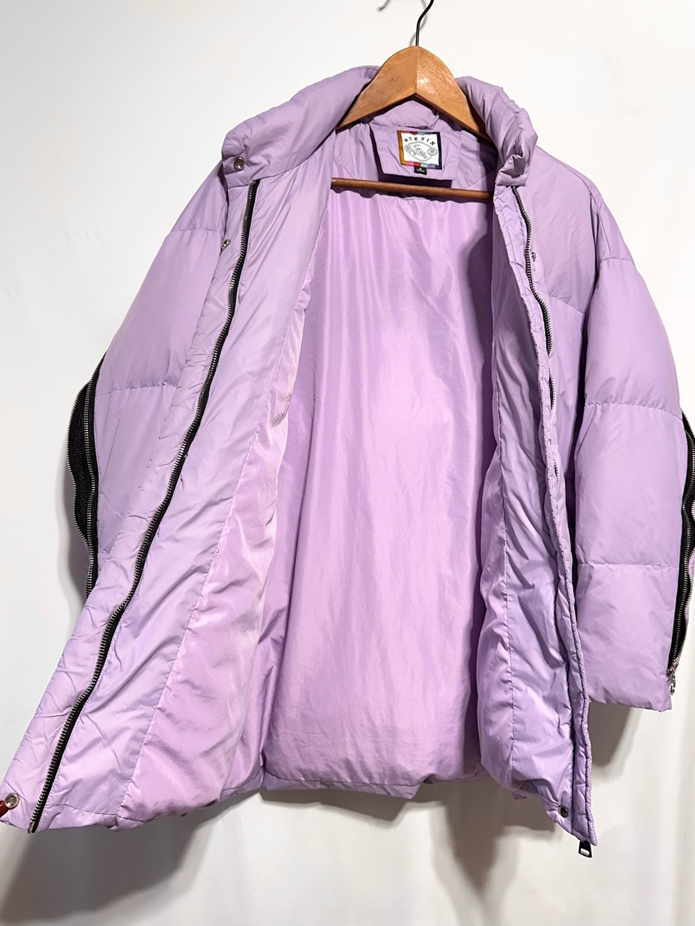 MUKZIN Space Lavender 90% Duck Down Oversized Puffer Jacket M - Picture 7 of 13